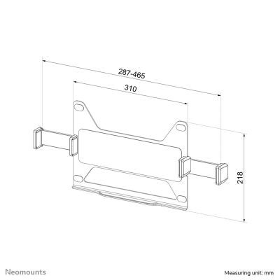 10. Neomounts ADS20-425BL1 Laptop Stand Swing Shelf for Notebook Black 43.9 cm (17.3")
