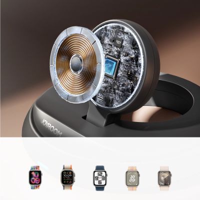 9. Joyroom JR-W12 foldable inductive charger for Apple Watch - black
