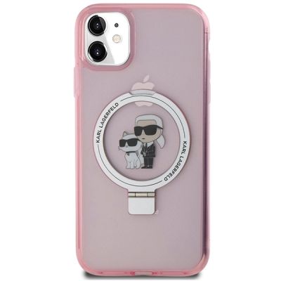 3. Karl Lagerfeld Ring Stand Karl&Choupette MagSafe case for iPhone 11 / Xr - pink