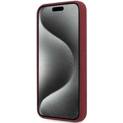 5. BMW Silicone Big Logo MagSafe case for iPhone 15 Pro - red