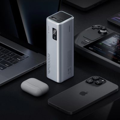 5. Powerbank Cuktech CUKP200XGLGR 100W 20000mAh 2 x USB-C 1 x USB-A - gray