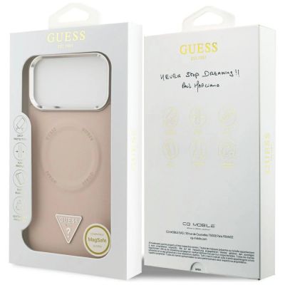 8. Guess Triangle Logo MagSafe Case for iPhone 17 Pro Max - Pink