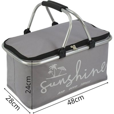 6. FOLDABLE THERMAL TRAVEL BASKET 35L REDCLIFFS GRAY