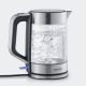 2. SEVERIN ELECTRIC KETTLE GLASS AND STEEL, 1.7L, CONCEALED HEATER, STRIX CONTROLLER, CABLE RECESS, WATER INDICATOR, 2200W WK3420