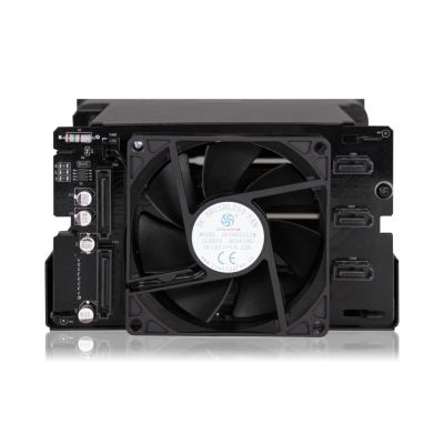 4. IcyDock 3x3.5" SATA in 2x5.25" bay backplace stage fan 80mm