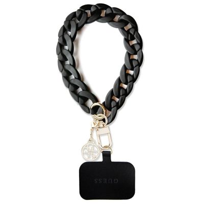 Guess GUOUCBMC4MK Universal Big Hand Strap case - black Acrylic 4G Charm