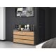 6. Chest of drawers M6 140 138x40xH77 anthracite/artisan
