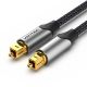 4. Vention Braided Optical Audio Cable with Aluminum Connector 3m