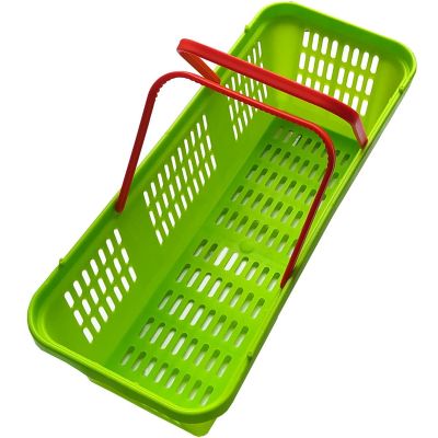 OPENWORK PLASTIC BASKET FOR FRUIT AND VEGETABLES WITH HANDLE