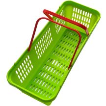 OPENWORK PLASTIC BASKET FOR FRUIT AND VEGETABLES WITH HANDLE