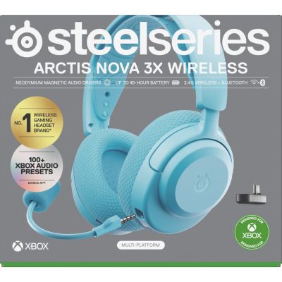 16. Steelseries Arctis Nova 3X Wireless for Xbox, Aqua Headphones