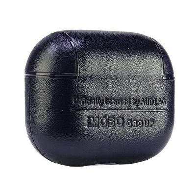 5. Audi Leather Big Logo Case for AirPods 3 - Black
