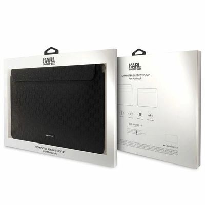 4. Karl Lagerfeld Saffiano Plaque case for a 14" laptop - black
