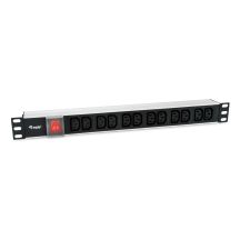 Equip 333318 PDU 12-way Power Distribution Unit 1U Black, Silver