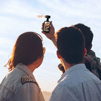 13. Ordro Pocket M5 3-Axis Gimbal Camera, 5K, for Vlogging and YouTube – Black