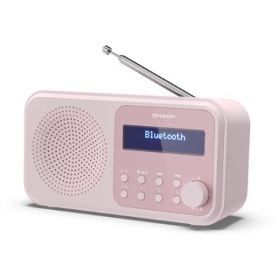 6. Sharp DR-P420 Portable Digital Radio, Pink