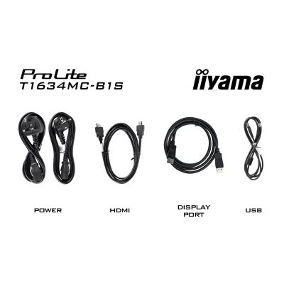 11. iiyama ProLite T1634MC-B1S computer monitor 39.6 cm (15.6") 1920 x 1080 px Full HD LED Touchscreen Black
