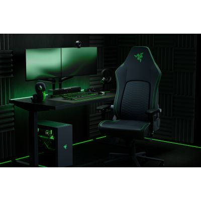 3. Razer Iskur V2 NewGen Gaming-Stuhl, ergonomisches Design, HyperFlex-Lordosenstütze, 4D-Armlehnen - black/grün