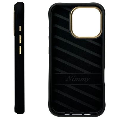 2. Nimmy Glasses Cool Dog Case for iPhone 16 Pro - Black
