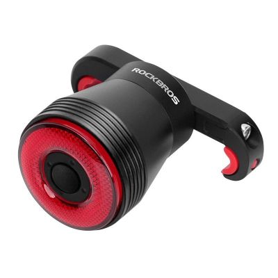 3. Rockbros Q5 Rear Bike Light with Intelligent Stop System - Black