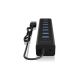 3. ICY BOX IB-HUB1700-U3 USB 3.2 Gen 1 (3.1 Gen 1) Type-A 5000 Mbit/s Black