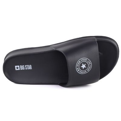 3. Women's pool beach flip-flops on a platform, black Big Star TT274A043