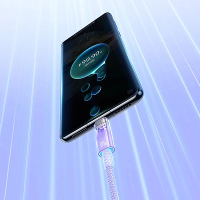 11. Baseus Explorer 100W USB-A - USB-C Cable with Intelligent Temperature Sensor 1m - Purple