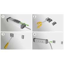 Brennenstuhl 1391030000 3 m power strip 10 x network sockets Indoor Black, Silver
