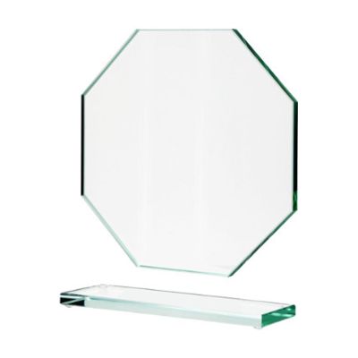 3. Glass trophy with a broken base