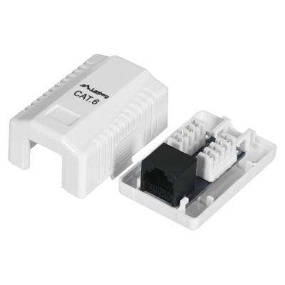 4. Lanberg OU6-0001-W surface-mounted socket (RJ-45; cat. 6; UTP; white)