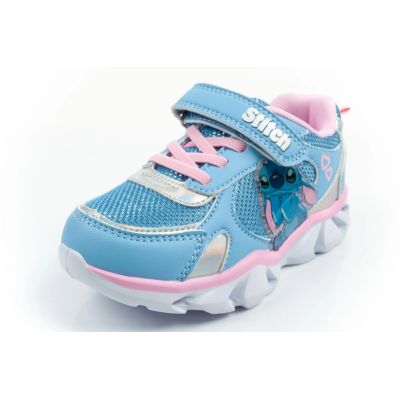 3. Leomil children's sports shoes sneakers Stitch light with velcro LED blue