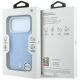 8. BMW Sign Deboss Quilted Metal Logo MagSafe Case for iPhone 17 Pro / 18 Pro - Blue