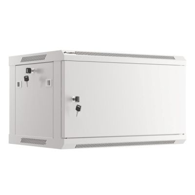 LANBERG WALL-HUNG RACK CABINET 19" 6U 600X450 METAL DOOR GRAY (FLAT PACK) WF01-6406-00S