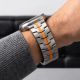 8. Tech-Protect Stainless Band for Apple Watch 44 / 45 / 46 / 49 mm – silver-orange