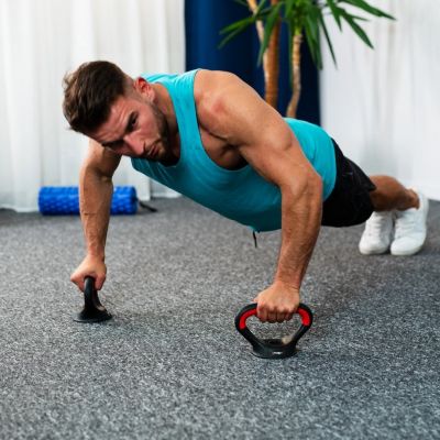 12. HMS SGN140 6-in-1 weight set (barbell, dumbbells and kettlebell) 40kg