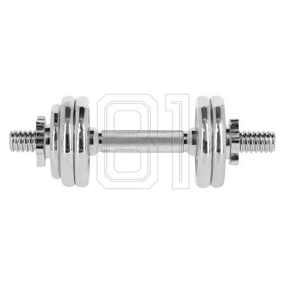 36. Barbells in a CHROME HMS suitcase 2x7,5kg STC15