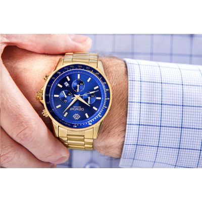 4. Men's Watch Giewont Chronograph Sapphire Gold Blue GW3520-B5