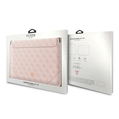 4. Guess 4G Uptown Triangle Logo case for 13-14" laptop - pink