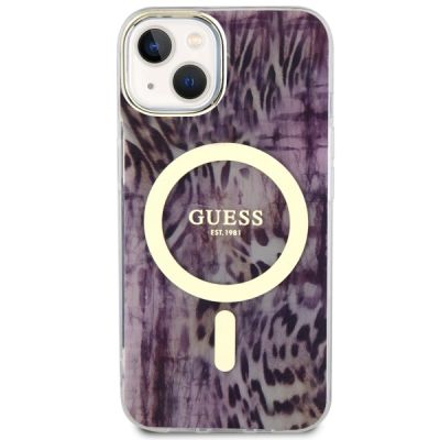 3. Guess Leopard MagSafe case for iPhone 14 - pink