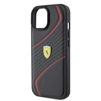 6. Ferrari FEHCP15SPTWK iPhone 15 6.1" black/black hardcase Twist Metal Logo