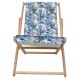 7. CLASSIC BLUE FLOWERS WOODEN DECK CHAIR