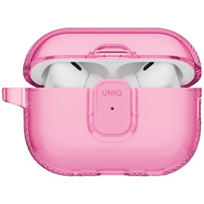 3. Uniq Glase Pro Case for AirPods Pro 3 Lock Case - Transparent Pink
