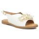 Women's sandals with beads, white, Filippo DS7900