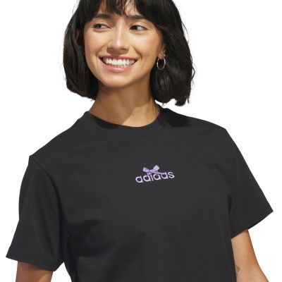 4. adidas Bow on Linear Logo Graphic Women's T-Shirt Black KB2400