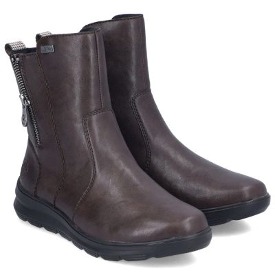 11. Rieker Z0074-25 comfortable brown waterproof women's ankle boots