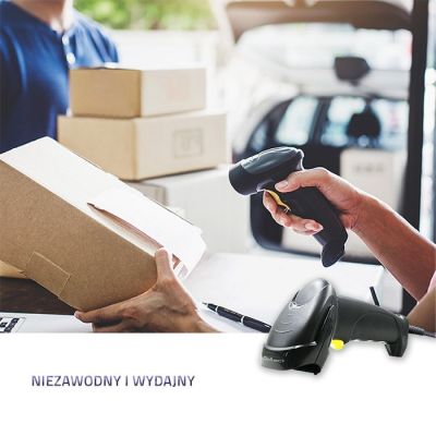 4. QOLTEC LASER BARCODE READER | 1D | USB | BLACK