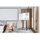2. Single mobile stand with shelf and camera holder 1xLCD max. 120" max. 140kg