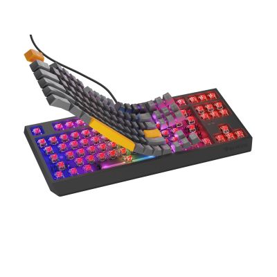5. GENESIS Thor 230 TKL Gaming Keyboard USB + RF Wireless + Bluetooth QWERTY Black, Gray, Orange
