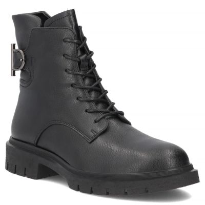 Women's leather ankle boots, black Filippo DBT8018