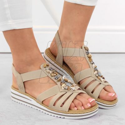 4. Comfortable Rieker W RKR680 beige sandals